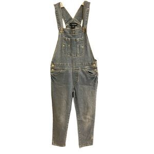 Jordache Girls Denim Bib Overalls Sz 6-6x M Wash Adjustable Straps Boho Western